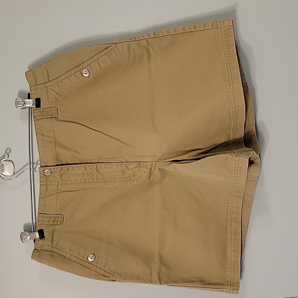 Women's Shorts Brown Tan Size 10 4 Pockets 100% Cotton
